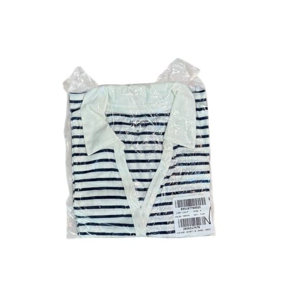 NEW J CREW Vintage jersey johnny-collar shirt in stripe - Picture 4 of 4